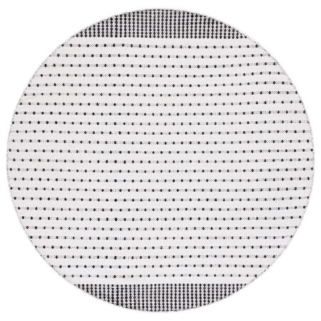 Safavieh 6 x 6 ft. Montauk Contemporary Round Flat Weave Rug; Black & Ivory MTK714Z-6R